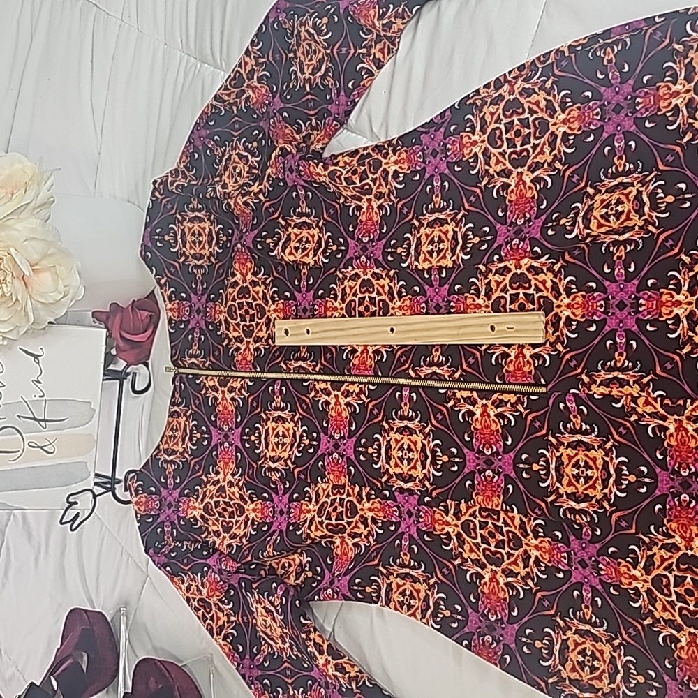 Gabby Skye Multicolor Patterned Dress Office Wear Office Cocktail quiet luxury - Picture 5 of 13